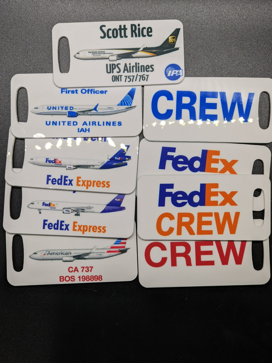 Flight Crew Luggage Tags Stealth Steel Designs