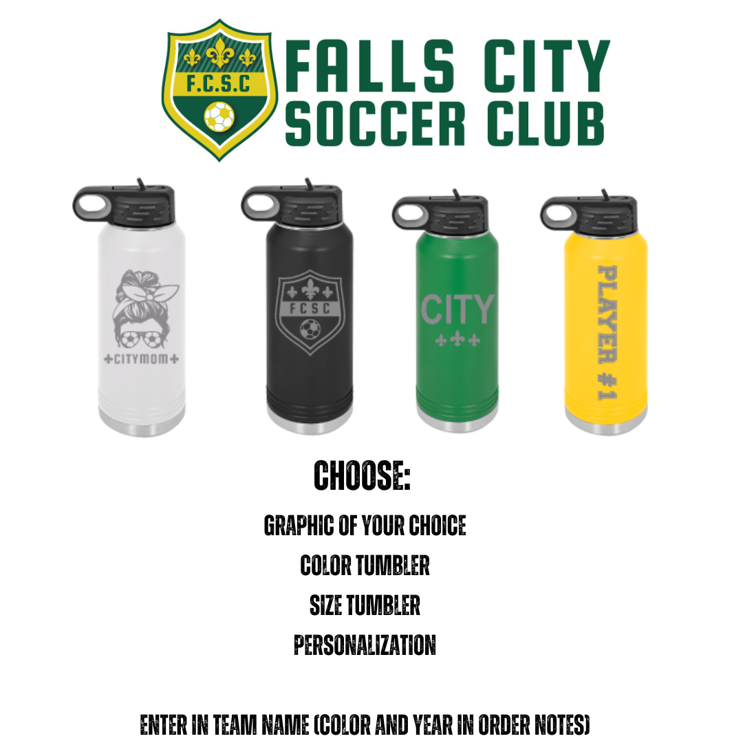 Falls City Soccer Club-32oz Water Bottle