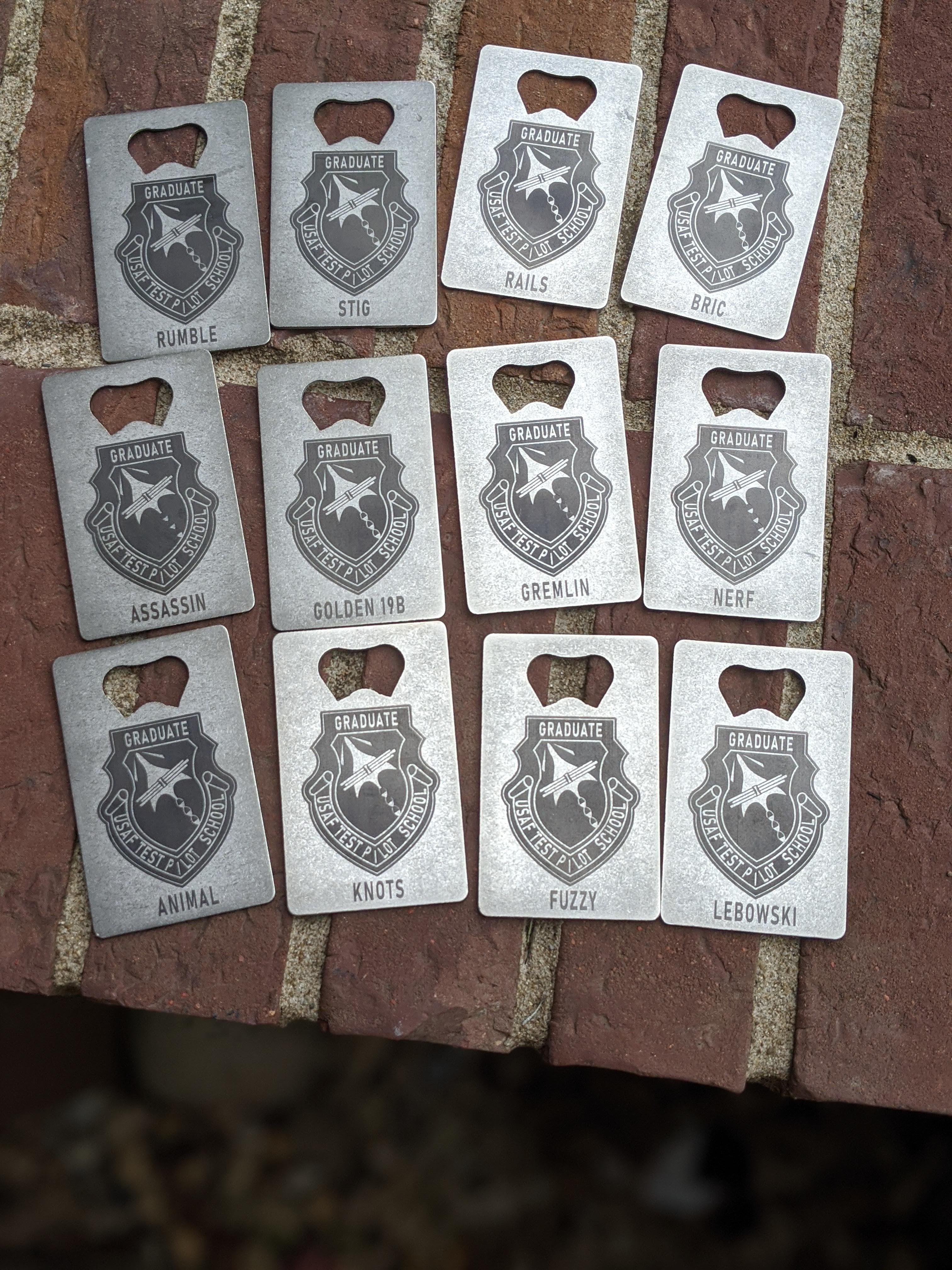 Test Pilot Graduate Credit Card Bottle Opener