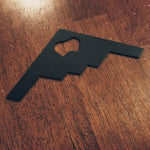 B-2 Stealth Bomber Matte Black Bottle Opener