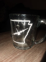 State / Aircraft Glass Coffee Mug