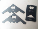 B-2 Stealth Bomber Matte Black Bottle Opener