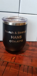 Laser Engraved Stemless Powdercoated Wine Tumbler