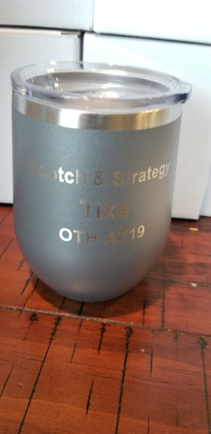 Laser Engraved Stemless Powdercoated Wine Tumbler
