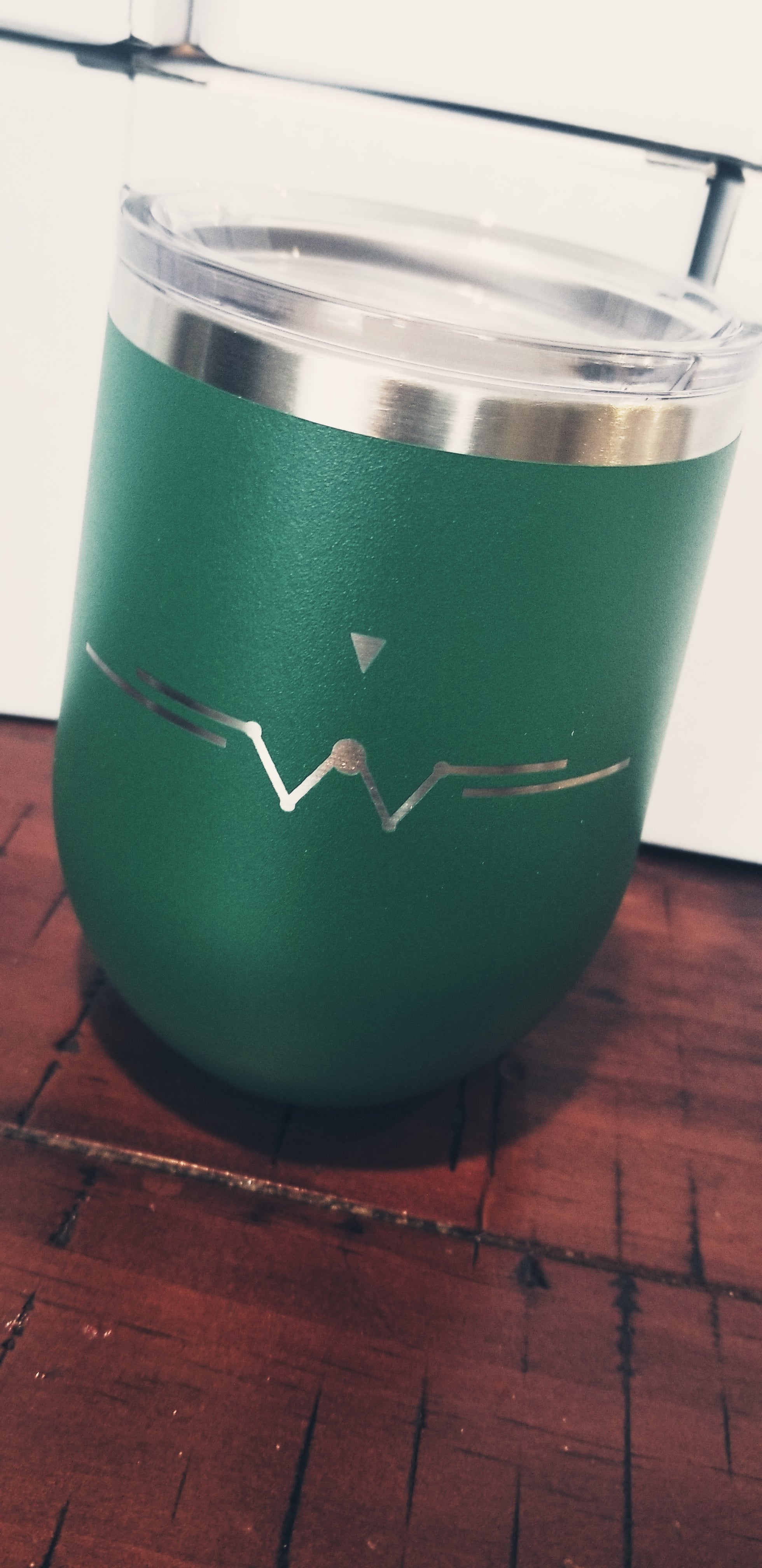 Laser Engraved Stemless Powdercoated Wine Tumbler