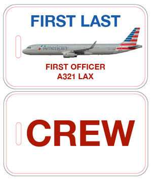 American Airlines Crew Luggage Tag