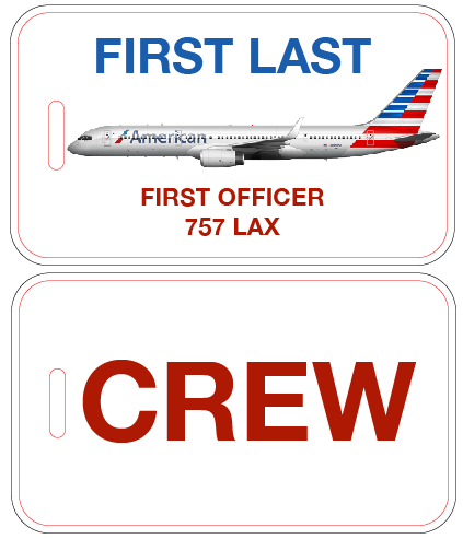 American Airlines Crew Luggage Tag