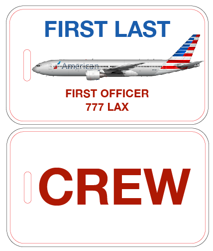 American Airlines Crew Luggage Tag