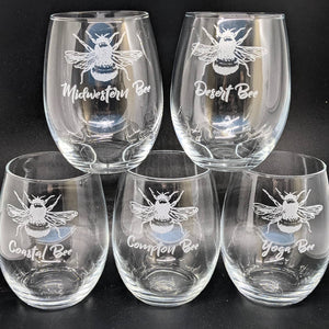 15oz Stemless Wine Glass - Custom