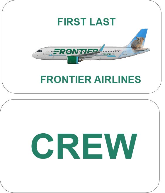 Frontier Airlines Crew Luggage Tag