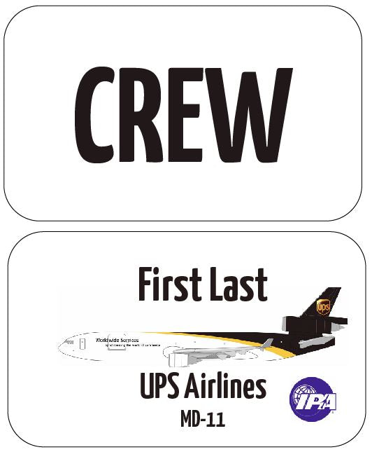 UPS Airlines Crew Luggage Tag