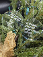 Etched Glass 2020 Bye Felicia Ornament