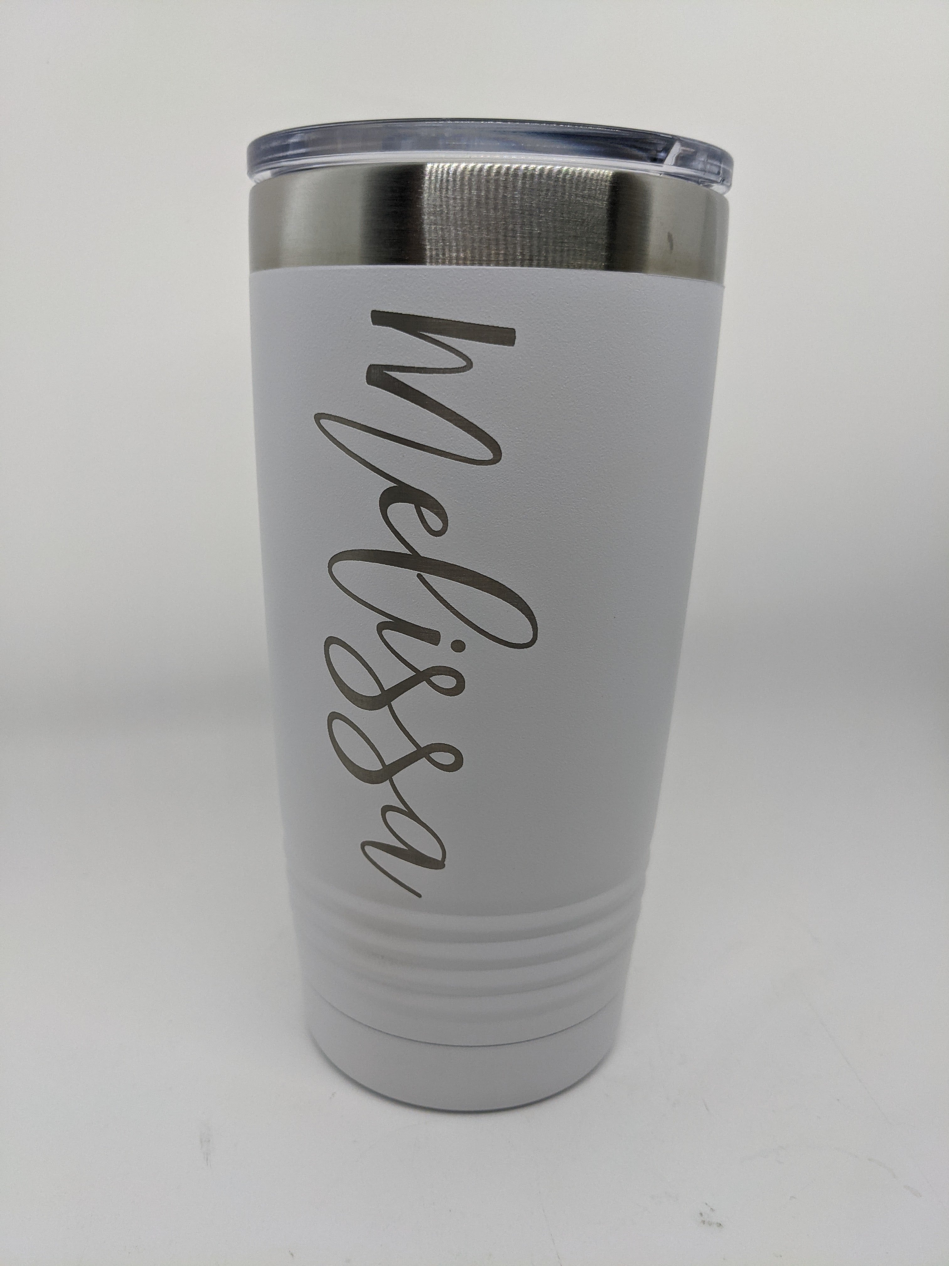 Personalized Grey Tumbler Small Tumbler With Monogram Customized Letter Cup  Gray 12 Oz Cup Stainless Steel Travel Tumbler 