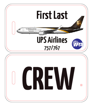 UPS Airlines Crew Luggage Tag