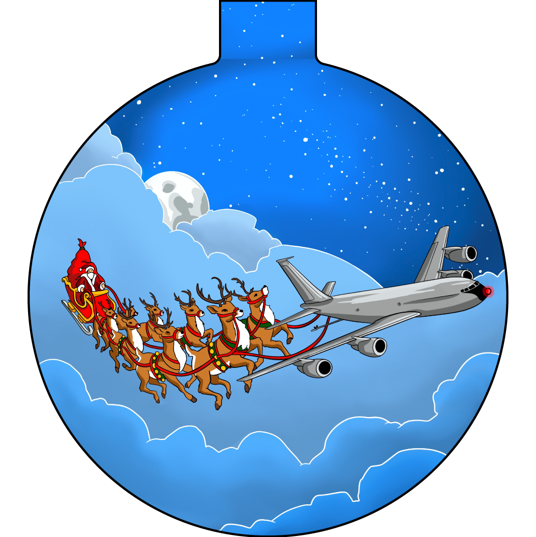 Santa Sleigh Ornament