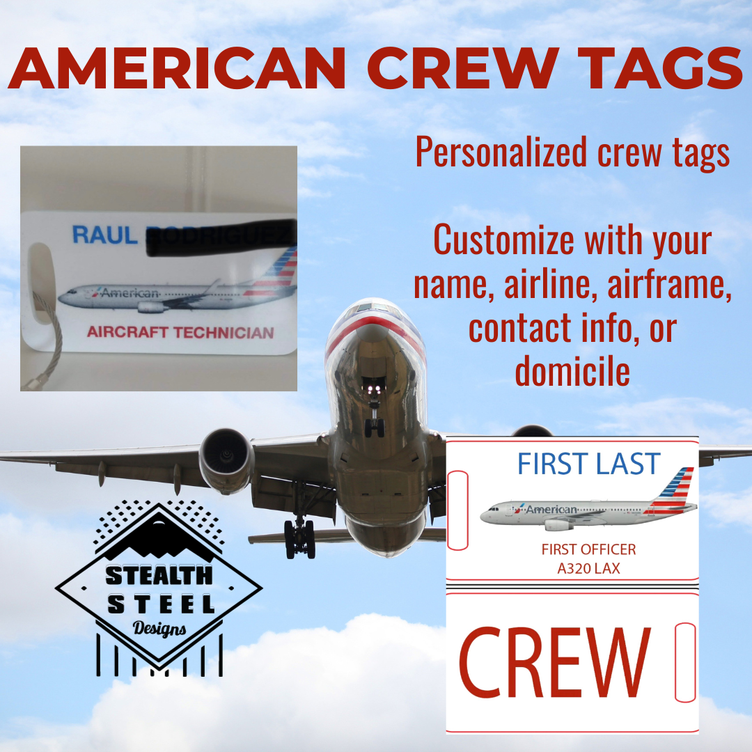 American Airlines Crew Luggage Tag