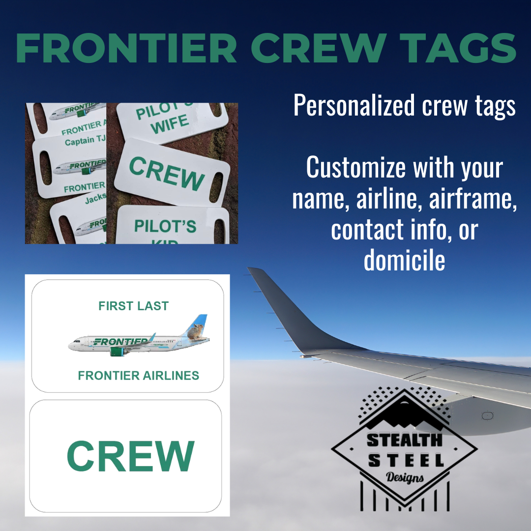 Frontier Airlines Crew Luggage Tag