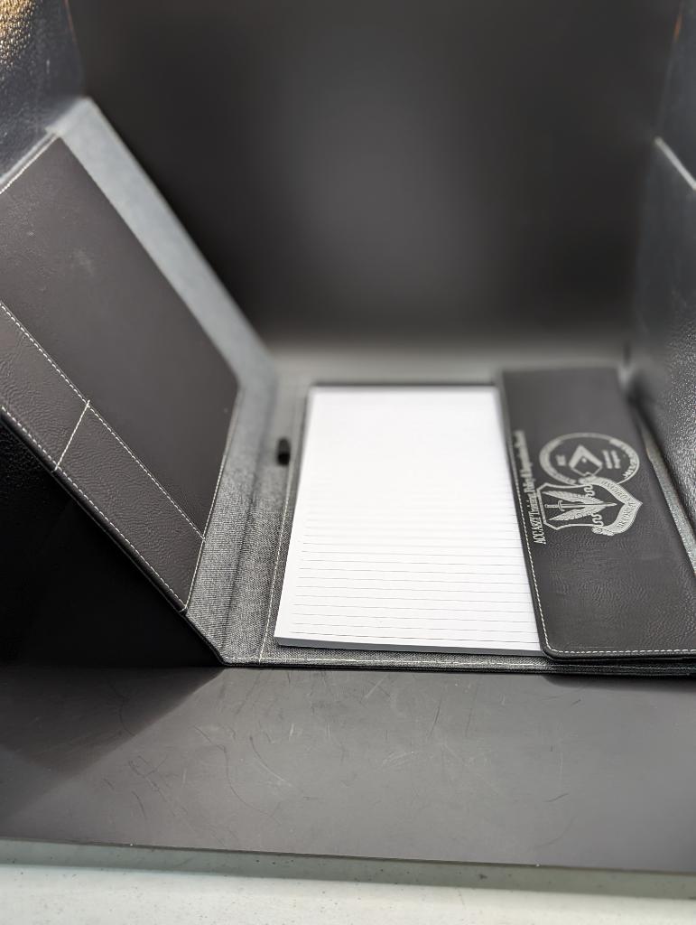 9.5x12 Leatherette/Canvas portfolio with notepad