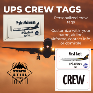 UPS Airlines Crew Luggage Tag