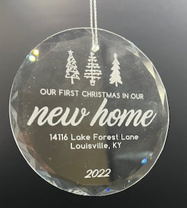 Our New Home- Glass Ornament
