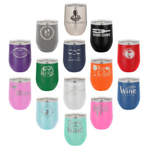 Laser Engraved Stemless Powdercoated Wine Tumbler